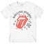 The Rolling Stones T Shirt Aero Tongue Band Logo new Official Unisex White Carousel 1