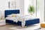 Shangri-La Victoria Bed Frame (Navy Velvet, Queen) Carousel 1