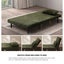 Folding Sofa Bed Lounge Singe Chair Recliner Leisure Couch-Corduroy Green Carousel 3