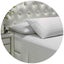 Royal Comfort 1200 Thread Count Damask Stripe Cotton Blend Sheet Sets King White Carousel 1