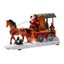 Christmas Decoration Resin Craft House With Light And Music Reindeer Sleigh Orna Carousel 1