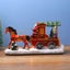 Christmas Decoration Resin Craft House With Light And Music Reindeer Sleigh Orna Carousel 3