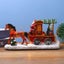 Christmas Decoration Resin Craft House With Light And Music Reindeer Sleigh Orna Carousel 6