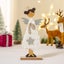 Christmas Decoration Desktop Diy Wooden Ornament Cartoon Angel Figurine Gift Carousel 3