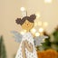 Christmas Decoration Desktop Diy Wooden Ornament Cartoon Angel Figurine Gift Carousel 4