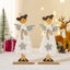 Christmas Decoration Desktop Diy Wooden Ornament Cartoon Angel Figurine Gift Carousel 6