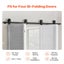 Vevor Bi-Folding Sliding Barn Door Hardware Track Kit 64" Top Mount Slide Smooth Carousel 4