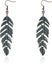 Floating Feathers Earrings Handmade Boho Vintage Green Bronze Lightweight Statem Carousel 1