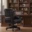 Columbus Black Leather Chesterfield Desk Chair Carousel 5