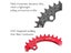 40T-50T Asymmetric Bike Chainring Fit M6000 M7000 M4100 M5100 Carousel 4