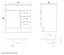 Floor Standing Vanity 1 Door 3 Drawer 750mm White Gloss Carousel 2