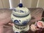 Vintage Arnart Japanese blue onion ceramic cookie jar Carousel 2