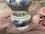 Vintage Arnart Japanese blue onion ceramic cookie jar Carousel 3