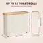 Carla Home Toilet Paper Storage Basket Holds Up 12 Rolls With Bamboo Lid And Han Carousel 2