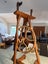 Retro Wooden Spinning Wheel NZ Metal Wheel A Frame - Varmly Design Carousel 1
