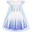 Princess Dress with Cape Girls Christmas Birthday Cosplay-White Carousel 1