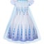 Princess Dress with Cape Girls Christmas Birthday Cosplay-White Carousel 3