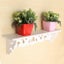 White Wooded Pierced Shelves Home Wall Storage Holder Cut Out Design Wall Shelf Carousel 5