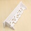 White Wooded Pierced Shelves Home Wall Storage Holder Cut Out Design Wall Shelf Carousel 8