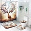 3Pcs Waterproof Bathroom Set Beautiful Sika Deer Toilet Cover Mat Non - Slip Ped Carousel 1