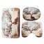 3Pcs Waterproof Bathroom Set Beautiful Sika Deer Toilet Cover Mat Non - Slip Ped Carousel 5