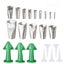 22Pcs Stainless Silicone Caulking Nozzles Set Glue Grout Scraper Applicator Fini Carousel 1