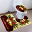 180x180cm Christmas Bell Shower Curtain Lid Toilet Cover Bath Floor Pedestal Mat Carousel 2