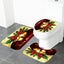 180x180cm Christmas Bell Shower Curtain Lid Toilet Cover Bath Floor Pedestal Mat Carousel 3