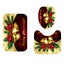 180x180cm Christmas Bell Shower Curtain Lid Toilet Cover Bath Floor Pedestal Mat Carousel 5