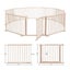 Wooden Playpen,Foldable Fence Playard Carousel 4