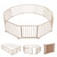 Wooden Playpen,Foldable Fence Playard Carousel 12