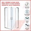 Della Francesca 900 X 900Mm Sliding Door Nano Safety Glass Shower Screen By Carousel 3