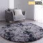 Floor Rug Round Diameter 120cm Dark Grey Tip Carousel 1