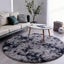 Floor Rug Round Diameter 120cm Dark Grey Tip Carousel 2