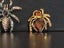$1R: Exotic 3 Crystal Spiders Brooches + 2 Certified Möbius strip couple rings Carousel 7