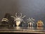 $1R: Exotic 3 Crystal Spiders Brooches + 2 Certified Möbius strip couple rings Carousel 8