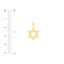 14k Yellow Real Gold Star of David Woven Pendant Carousel 3