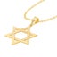 14k Yellow Real Gold Star of David Woven Pendant Carousel 5