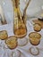 Vintage Amber Glass Decanter Set – Bohemian Style – Gold Gilded – 4 Glasses Carousel 5