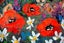 Large 100x40cm Contemporary Painting Happy poppies Perfect for Above Bed/Sofa Carousel 10