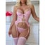 House Of Dasein Lace Hollow Out Strap Transparent Temptation Underwear Set With Carousel 1