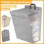 Foldable Laundry Basket Wall Mounted Clothes Storage Household Organizer Grey Carousel 3