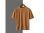 Summer New Pure Wool Solid Color Male O-neck Button Knitted Short Sleeve Carousel 7