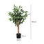 Lambu 90cm Artificial Ficus Tree Tropical Fake Plants Green Natural Wood Trunk Carousel 2