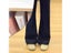 Women's High Waist Wide Leg Warm Floor Length Jeans Carousel 3