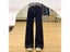 Women's High Waist Wide Leg Warm Floor Length Jeans Carousel 4