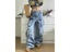 Women's Blue Wide Leg Multi Pocket Cargo Jeans Carousel 6