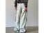 Women's Blue Wide Leg Multi Pocket Cargo Jeans Carousel 8