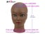 New Female Bald Mannequin Head With Stand Holder Cosmetology Practice African Carousel 4