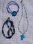 3 x Vintage Blue stone & CZ necklaces - stunning! Carousel 1